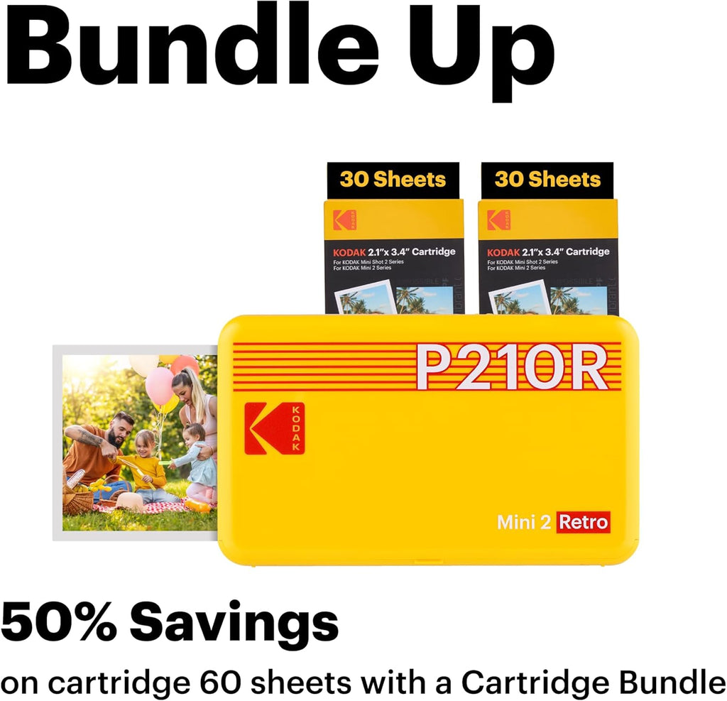 KODAK Mini 2 Retro – Portable Thermal Printer (76 Sheets Included)